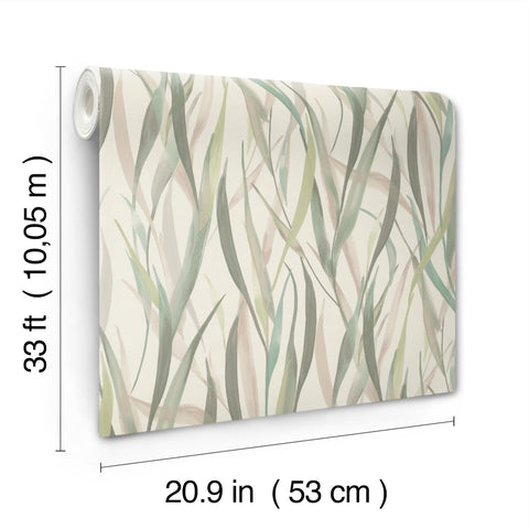4202-330212 Willoughby Green Fronds Wallpaper