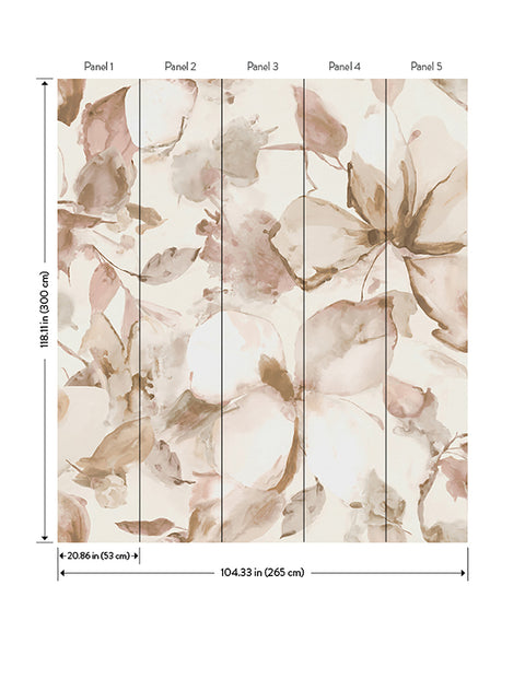 4202-367560M Florian Cream Wall Mural