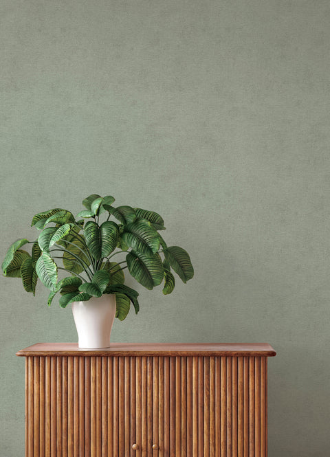 4202-408171 Cullen Sage Faux Linen Wallpaper