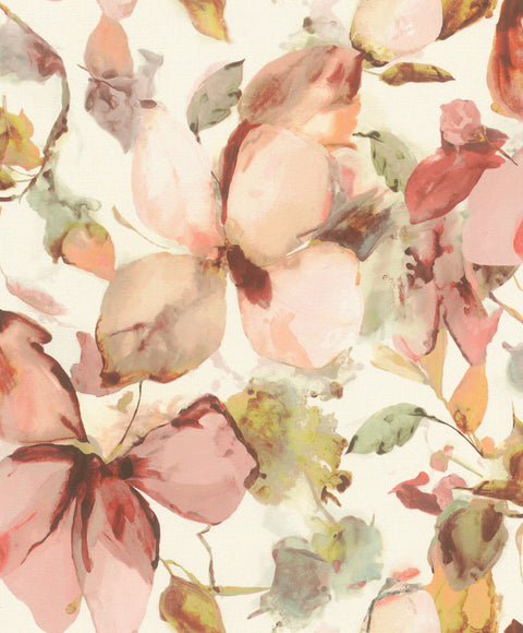 4202-481259 Liliana Pink Floral Wallpaper