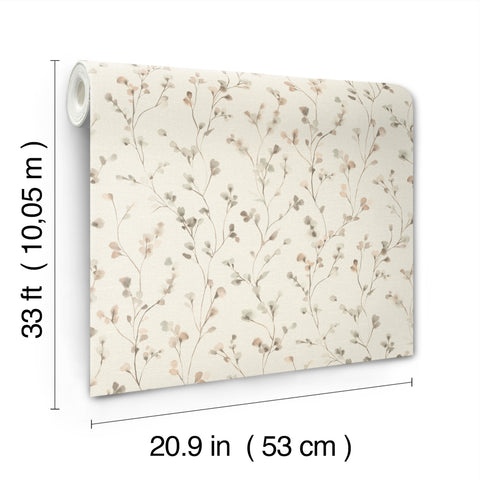 4202-486131 Romy Neutral Springtime Trail Wallpaper