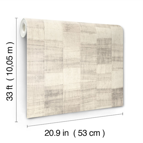 4202-570946 Ivo Grey Block Stripe Wallpaper