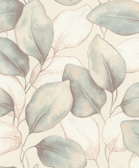 4202-659863 Evanthe Aqua Vine Wallpaper