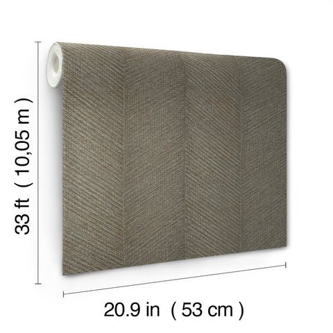 4202-720303 Ione Evergreen Textured Chevron Wallpaper