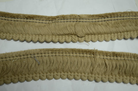 7303/434 Jute 1.5 inch Tan Brush Fringe Duralee Trim