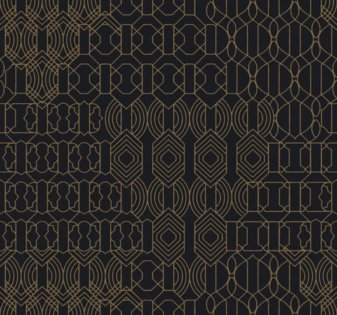BO6674 Black Modern Chandelier Wallpaper