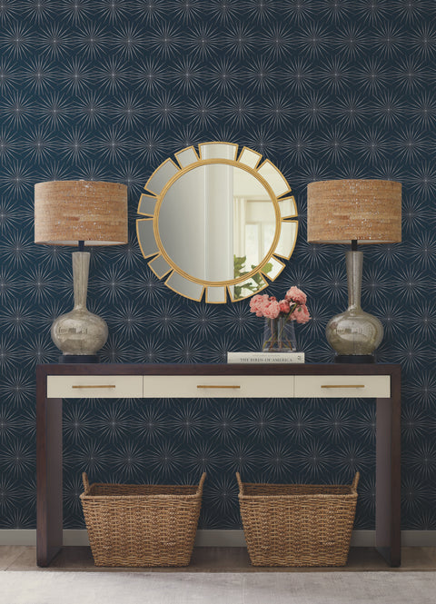 BO6695 Blue Silver Starlight Wallpaper