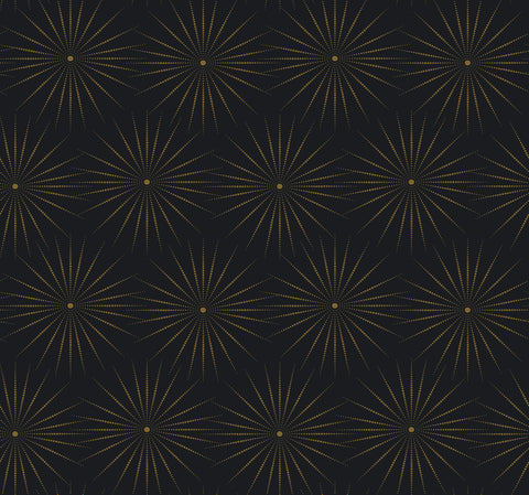 BO6696 Black Gold Starlight Wallpaper