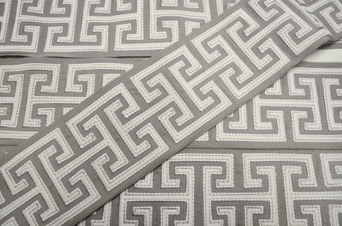 Seville Grain 4 inch Embroidered Greek Fret Europatex Tape Trim
