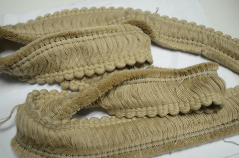 7303/434 Jute 1.5 inch Tan Brush Fringe Duralee Trim