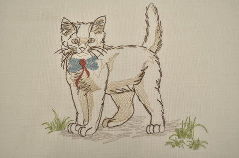 Feline Fine EMB Mocha P Kaufmann Fabric