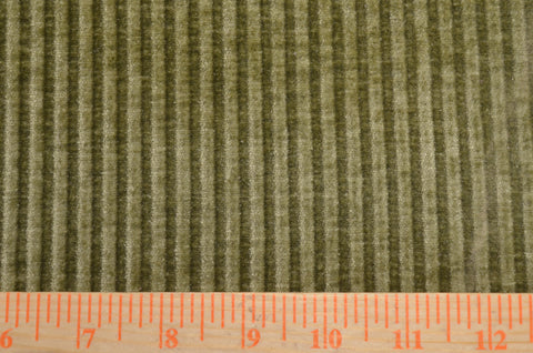 green corduroy upholstery fabric ruler