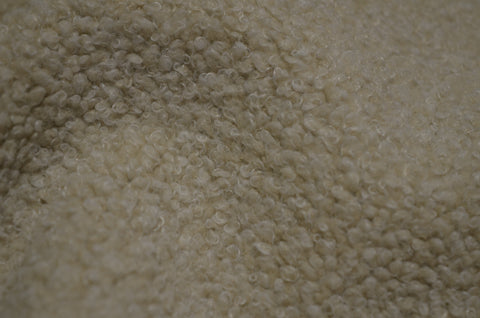 Boucle Bone Micro Curly Faux Fur Fabric