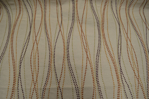 Infinite Saffron Wavy Box Stripe Upholstery Fabric