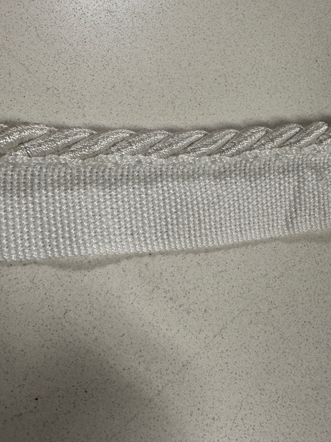BIR806/1 Snow White 1/4 inch Twisted Lip Cord Trim