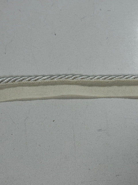 BIR806/3 White 1/4 inch Twisted Lip Cord Trim