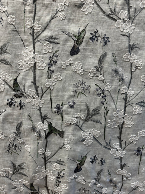 Hummingbird Garden Frost Swavelle Mill Creek Fabric