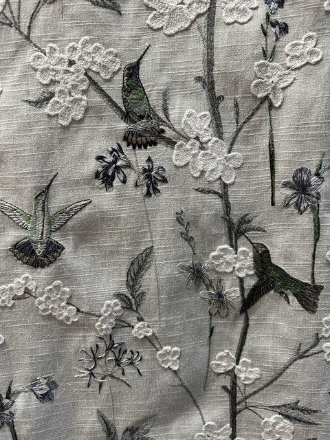 Hummingbird Garden Frost Swavelle Mill Creek Fabric