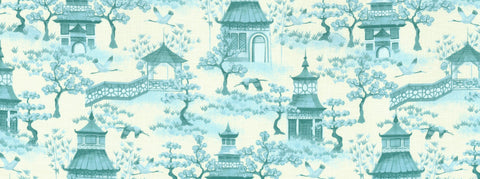 Kinjo 596 Teal Covington Fabric