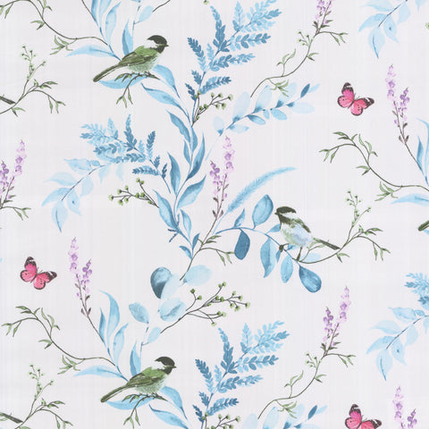 LAH Butterfly Garden Blue Lillian August by Tempo Fabric