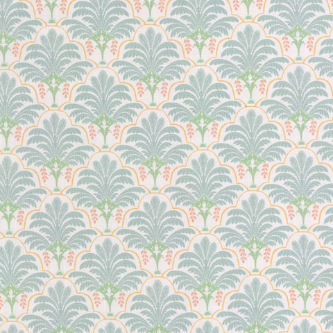 LAH Royal Palm Aqua/Peach Lillian August by Tempo Fabric