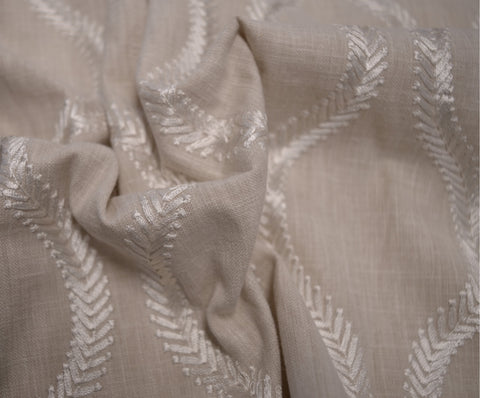 Flourish Embroidery Linen P/K Lifestyles Fabric