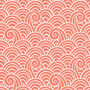 4081-26306 Alorah Coral Wave Wallpaper
