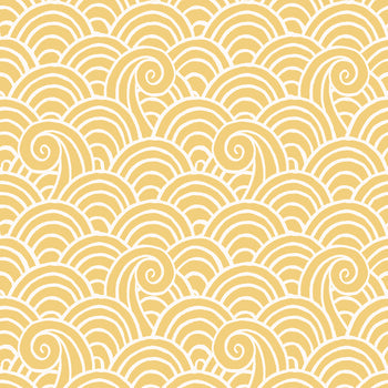 4081-26307 Alorah Yellow Wave Wallpaper
