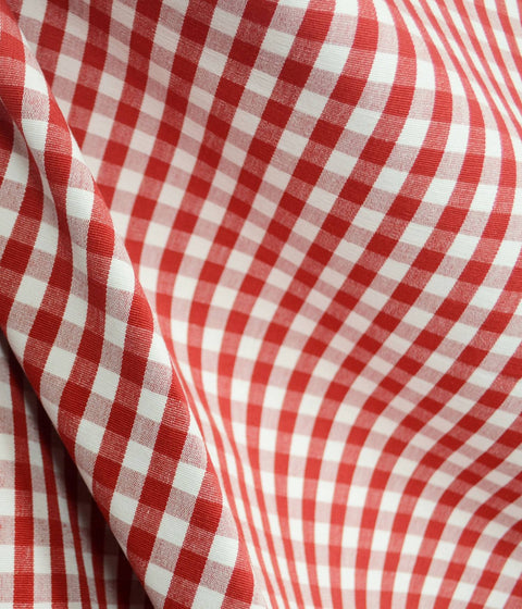 DC03 Chester Berry White Check Plaid Fabric