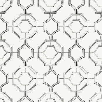 4081-26315 Gallina Charcoal Trellis Wallpaper