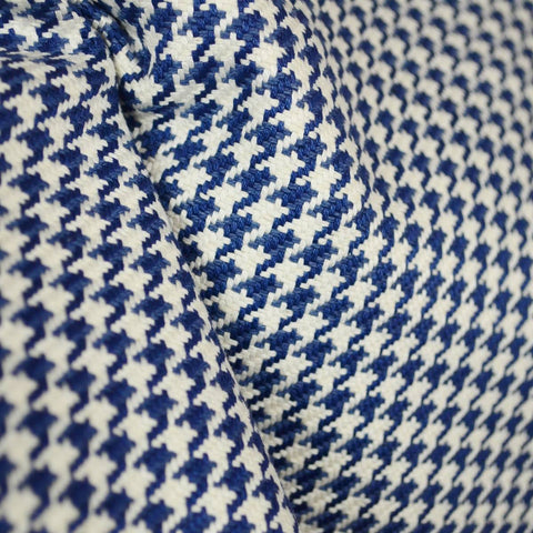 D2922 Houndstooth Navy Blue Fabric