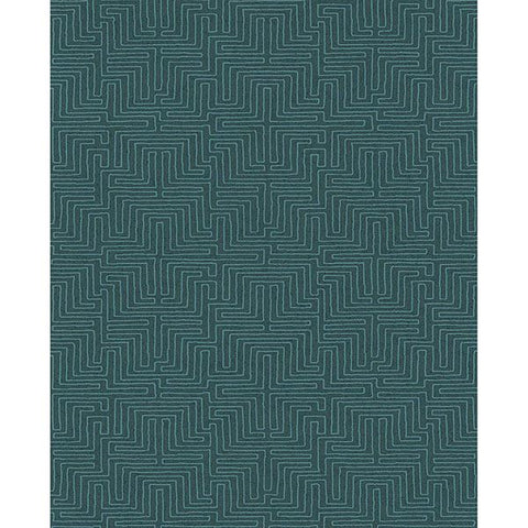 376060 Kairo Teal Geometric Wallpaper