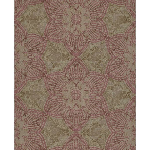 376054 Seychelles Mauve Medallion Wallpaper