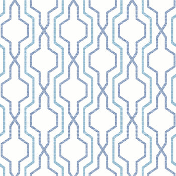 2973-90601 Rion Blue Trellis Wallpaper