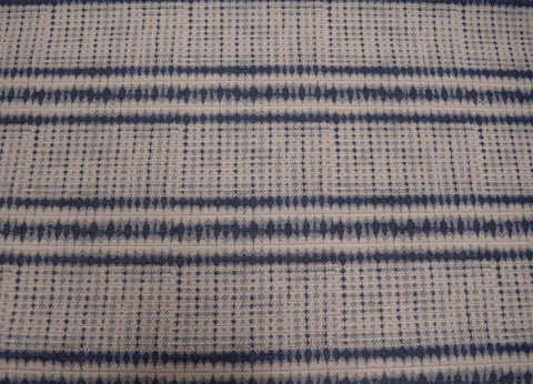 Ume Indigo Crypton Geometric Ikat Stripe Fabric