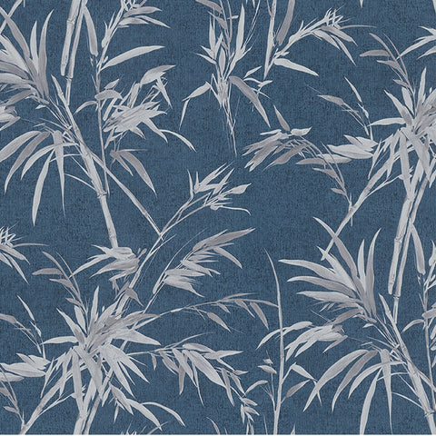 2979-37376-6 Hali Blue Fronds Wallpaper