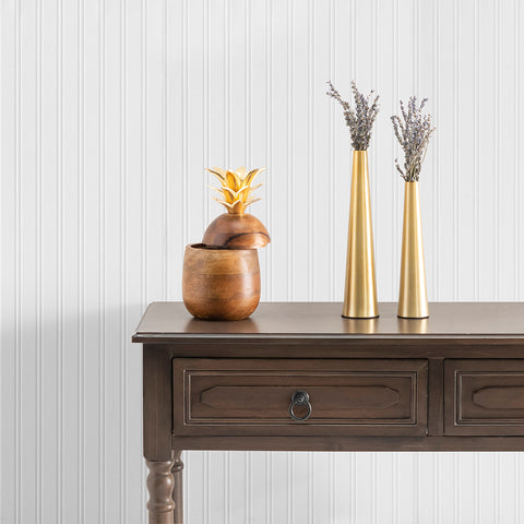 4000-59016 Murph White Beadboard Paintable Wallpaper