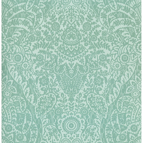 2973-87369 Maris Mint Flock Damask Wallpaper