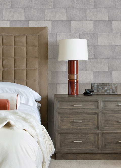 4082-382011 Lyell Light Grey Stone Wallpaper