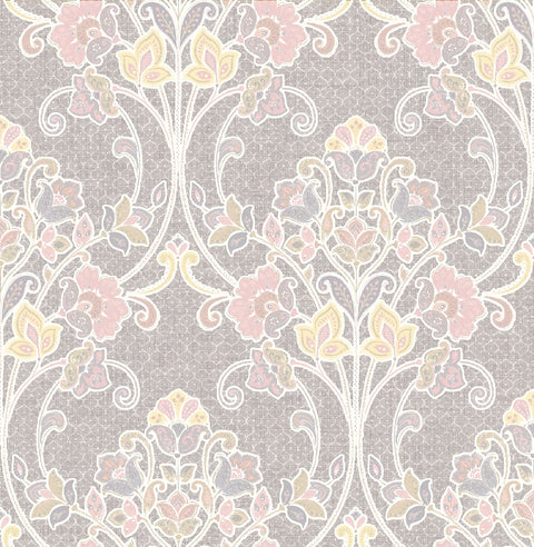 Willow Pink Nouveau Floral Wallpaper