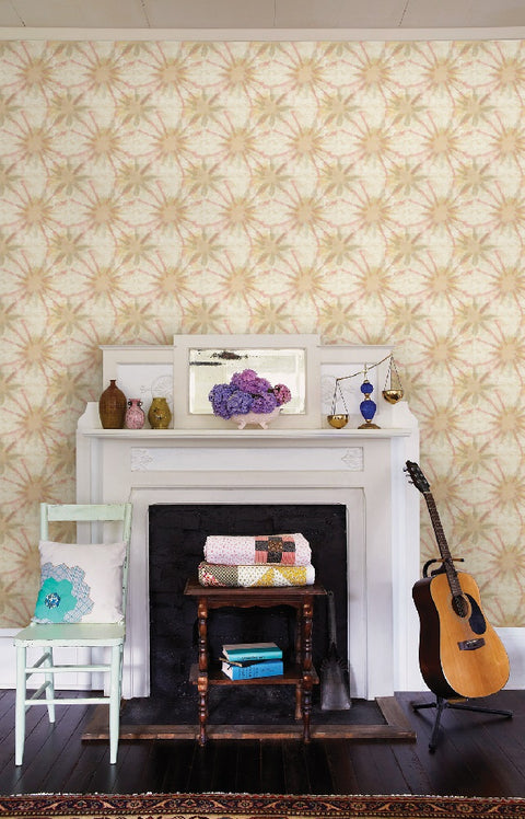 Iris Pink Shibori Wallpaper