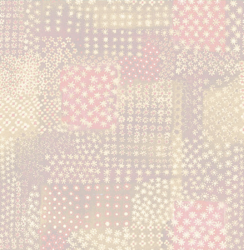 Flower Power Pink Patchwork Wallpaper