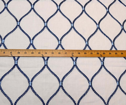 Deane Embroidery Porcelain Waverly Fabric