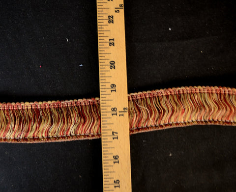 HP500 3 Red Gold Brush Fringe Trim