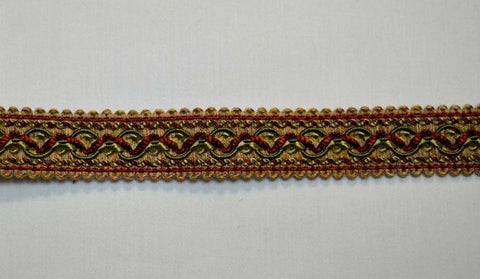 1397 Red Gold Flat Braid Trim