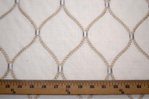 Deane Embroidery Tea Stain Waverly PK Lifestyles Fabric