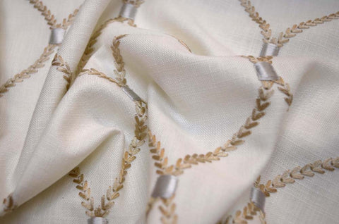 Deane Embroidery Tea Stain Waverly PK Lifestyles Fabric