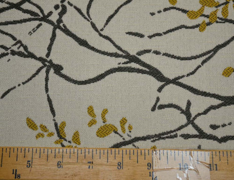 grey gold upholstery fabric size with ruler