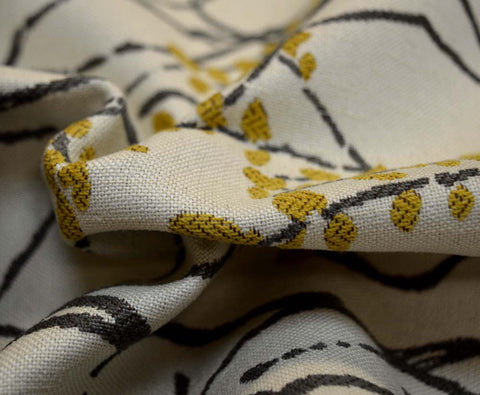 Grey Gold Upholstery Fabric | Modern Designer Textiles