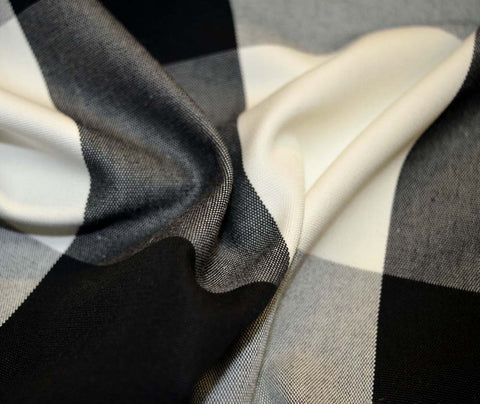 Checkmate Black Cream Sheldon & Barnett Fabric